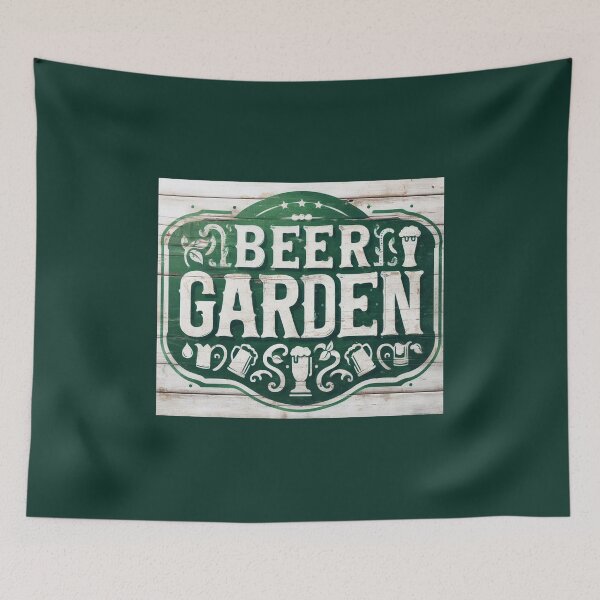 Item preview, BEER GARDEN SIGN STICKER designed and sold by carlarmes.