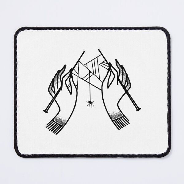 Item preview, Witchcore Boho Spider knitting hands spiderwebs designed and sold by jazzydevil.
