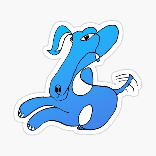 Item preview, Simple Blue Minimalist Dog designed and sold by geckodesign.