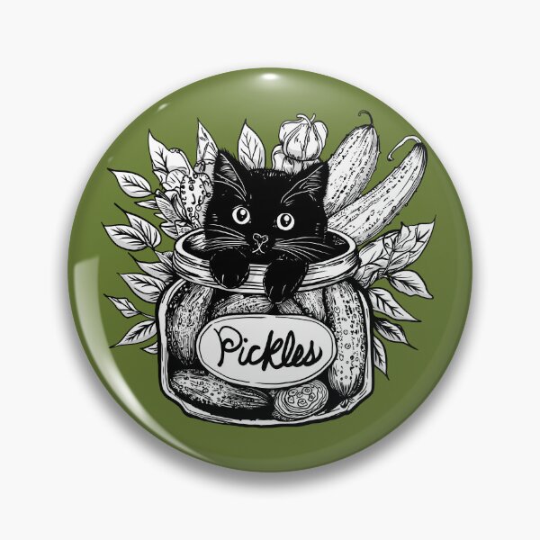 Item preview, Kitty in A Pickle Jar designed and sold by KilkennyCat Art.