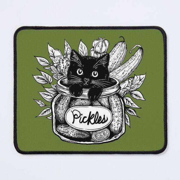 Item preview, Kitty in A Pickle Jar designed and sold by KilkennyCat Art.