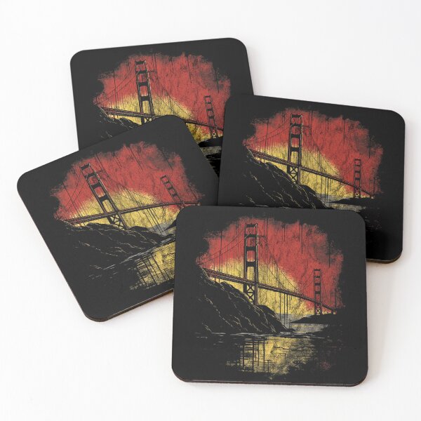 Artikelvorschau, Die Golden Gate Bridge – Distressed Vintage Street Art Wahrzeichen entworfen und verkauft von GVRDesign.