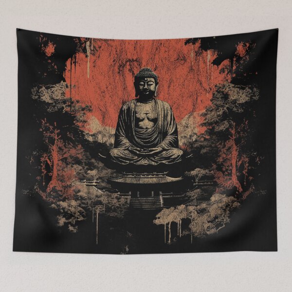 Item preview, The Great Buddha - Distressed Vintage Street Art Landmarks designed and sold by GVRDesign.