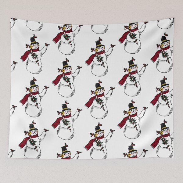 Item preview, Vintage snowman with robins designed and sold by Life's eye Art and photography.