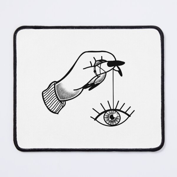 Item preview, Witchcore Boho Tattoo Hand holding a string to an eye designed and sold by jazzydevil.