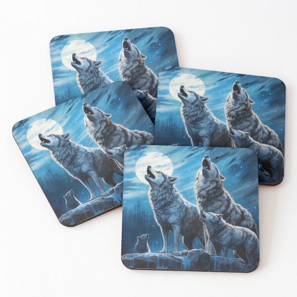 Item preview, Howling Wolves at Moonlight designed and sold by Myra365Art.