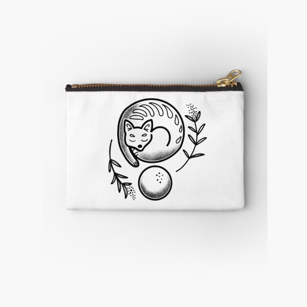 Item preview, Witchcore Boho Tattoo Sleeping Fox and a crystal ball designed and sold by jazzydevil.