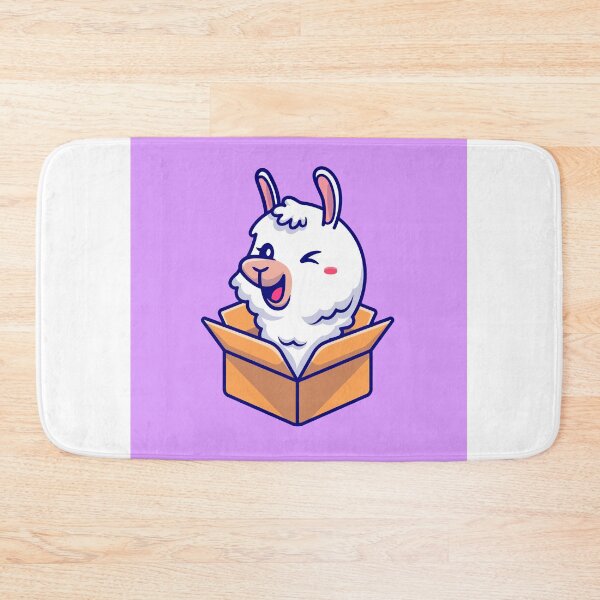 Item preview, Cute Alpaca with Box Cartoon designed and sold by hjian8219.