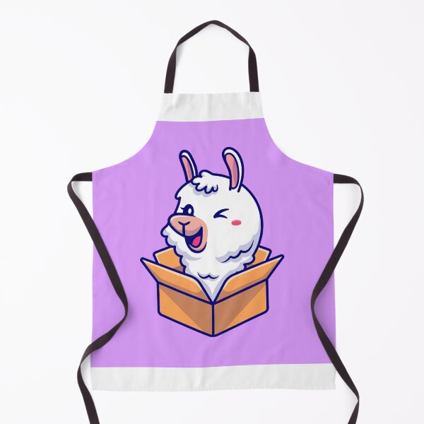 Item preview, Cute Alpaca with Box Cartoon designed and sold by hjian8219.