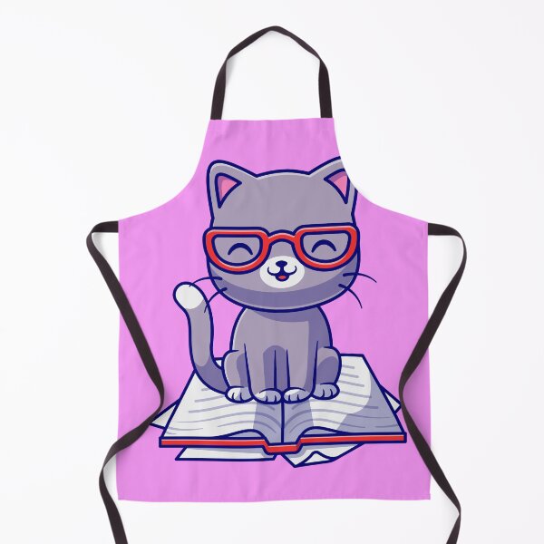 Item preview, Cute Cat Sitting with Book Cartoon Icon designed and sold by hjian8219.
