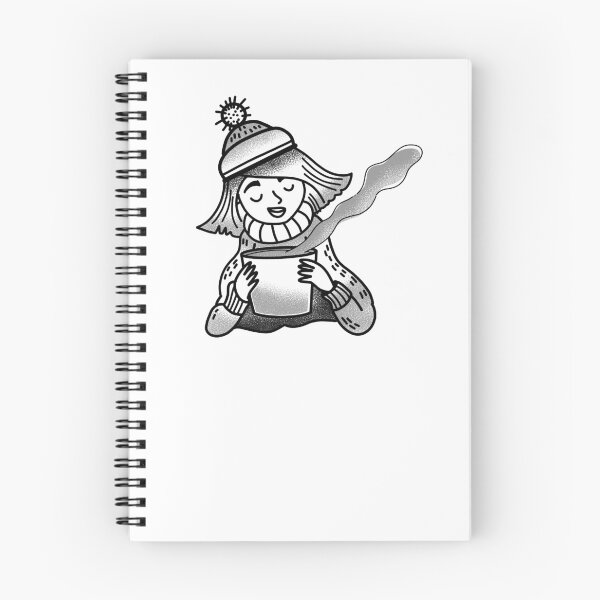Item preview, Witchcore Boho Winter girl and a large mug of coffee designed and sold by jazzydevil.
