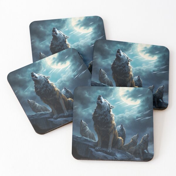 Item preview, Howling Wolves at Moonlight designed and sold by Myra365Art.