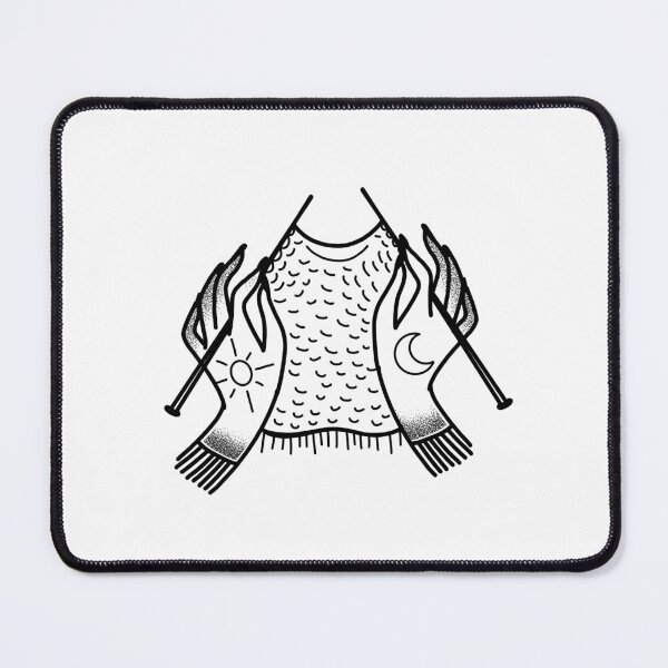 Item preview, Witchcore Boho Spider knitting hands with sun and moon designed and sold by jazzydevil.