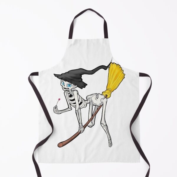 Item preview, Skeleton witch on broom designed and sold by JackDraws88.