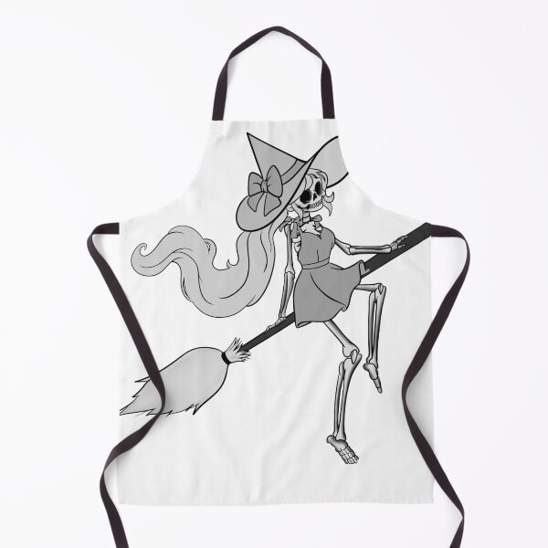 Item preview, Skeleton witch on broom designed and sold by JackDraws88.