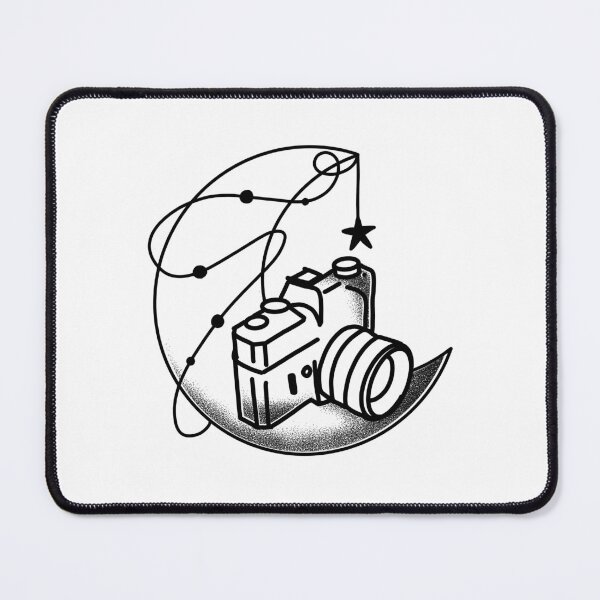 Item preview, Witchcore Boho Tattoo Vintage SLR Camera on the moon designed and sold by jazzydevil.