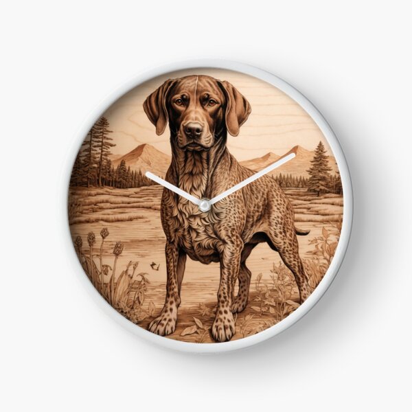 Item preview, German Shorthaired Pointer: The Energetic Grace of Wood (Pyro Pets Art - 020) designed and sold by pyropetsart.