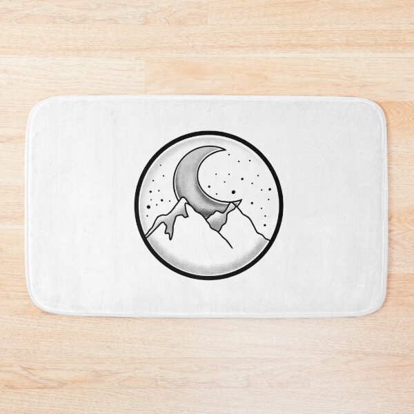 Item preview, Witchcore Boho Tattoo Circle moon and mountain designed and sold by jazzydevil.