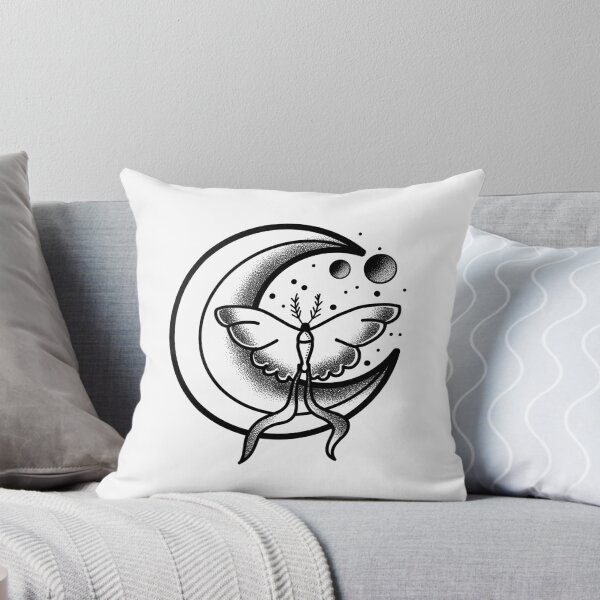 Item preview, Witchcore Boho Tattoo Moon and Moth designed and sold by jazzydevil.