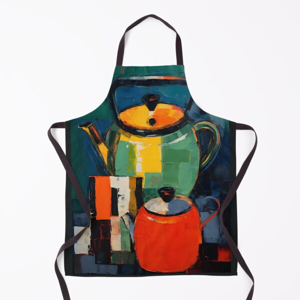Item preview, Fauvist Tea Pot - Bold Color Blocks Infused with Primitivist Charm Generative AI designed and sold by OlfactoART Studio.
