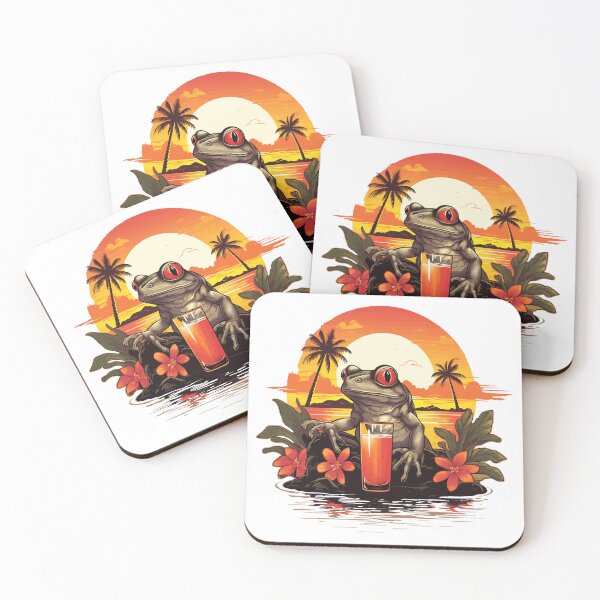 Item preview, Coqui Frog with Drink - Island Hopping designed and sold by VelvetRoom.