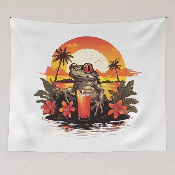 Item preview, Coqui Frog with Drink - Island Hopping designed and sold by VelvetRoom.