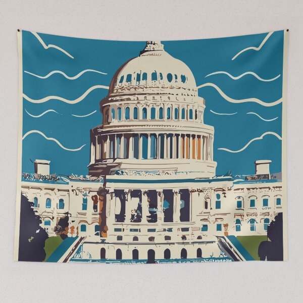 Item preview, A Vintage Travel Art of Washington DC - US  designed and sold by GoodOldVintage.