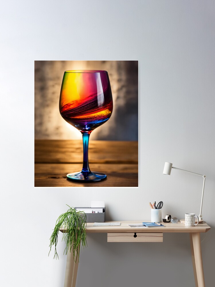 Unique Wine Glass Wall Art Photographic Print for Sale by Rell1970