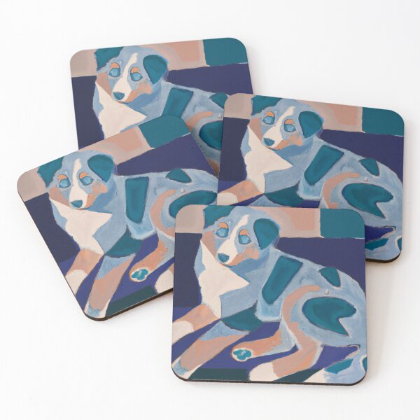 Item preview, Abstract Art - Australian Shepherd Blue Merle Dog designed and sold by WiredPaws.
