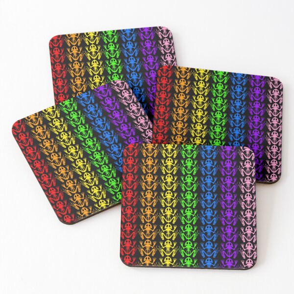 Item preview, Rainbow Frog Skeletons designed and sold by BRAINCASE-ART.
