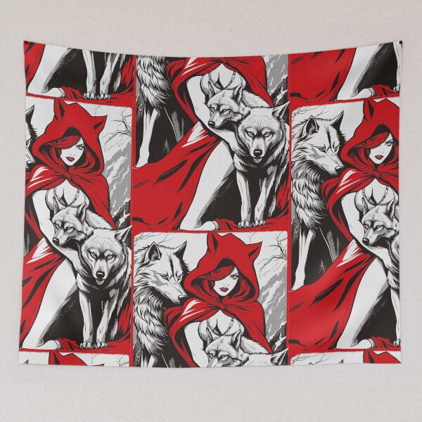 Item preview, Little red riding hood with three wolves designed and sold by Mahilis.