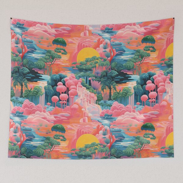 Item preview, Pink summer in the gardens of ancient Babylon designed and sold by BrotherQY.