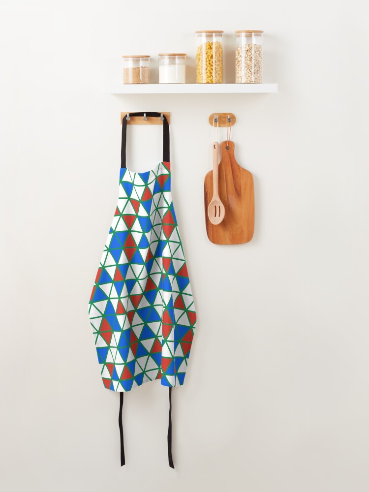 Thumbnail 4 of 6, Apron, Multicolor Triangles Pattern designed and sold by Patternliss.