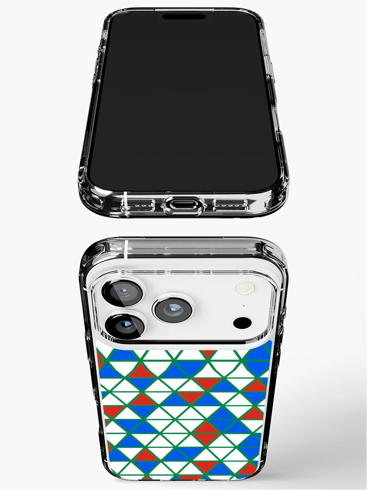 Thumbnail 3 of 5, iPhone Case, Multicolor Triangles Pattern designed and sold by Patternliss.
