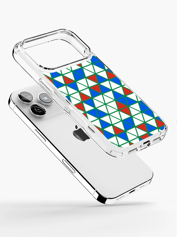 Thumbnail 2 of 5, iPhone Case, Multicolor Triangles Pattern designed and sold by Patternliss.