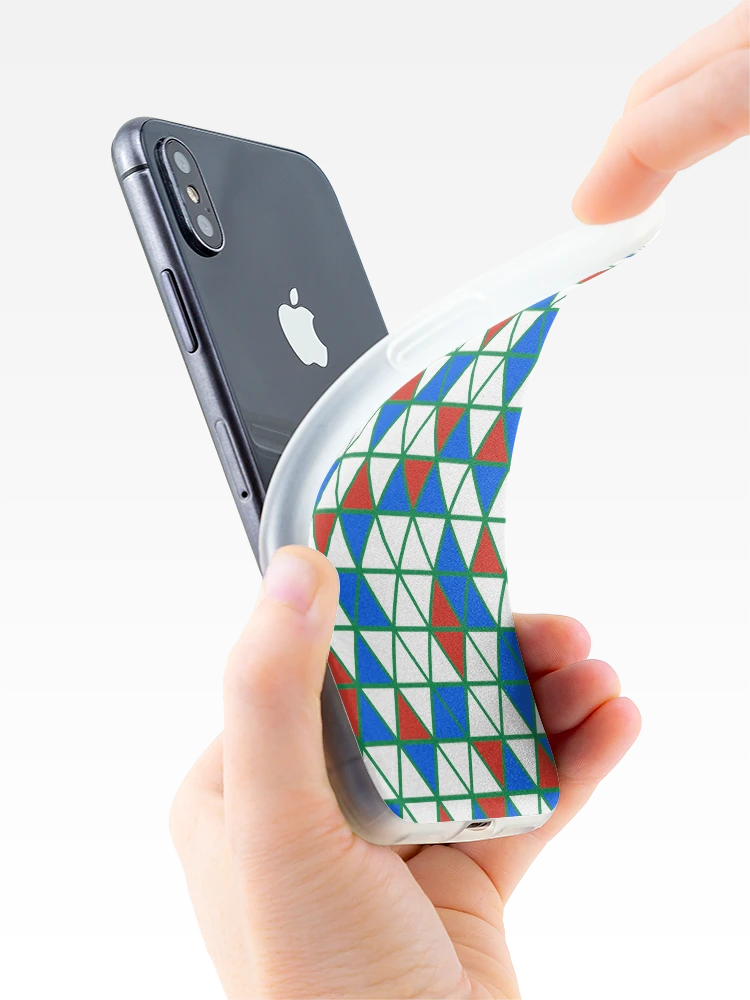 Thumbnail 4 of 5, iPhone Case, Multicolor Triangles Pattern designed and sold by Patternliss.