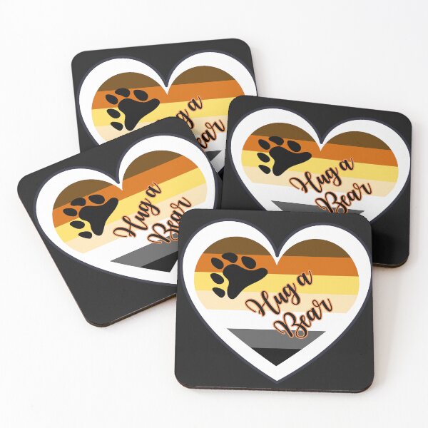 Item preview, Hug a Bear-Bear Brotherhood Flag Heart designed and sold by DarlingsTees.