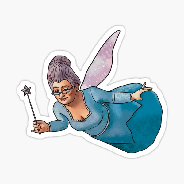 sachin and babi light blue dress Shrek Fairy Godmother Merch & Gifts for Sale