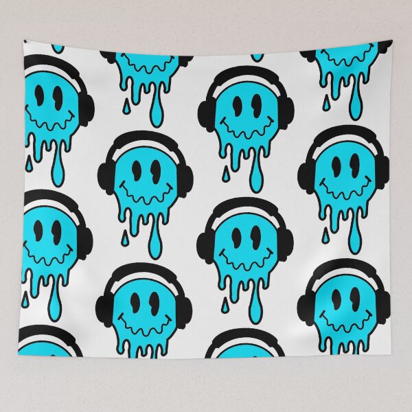 Item preview, Happy face with headphones designed and sold by Celestejl.