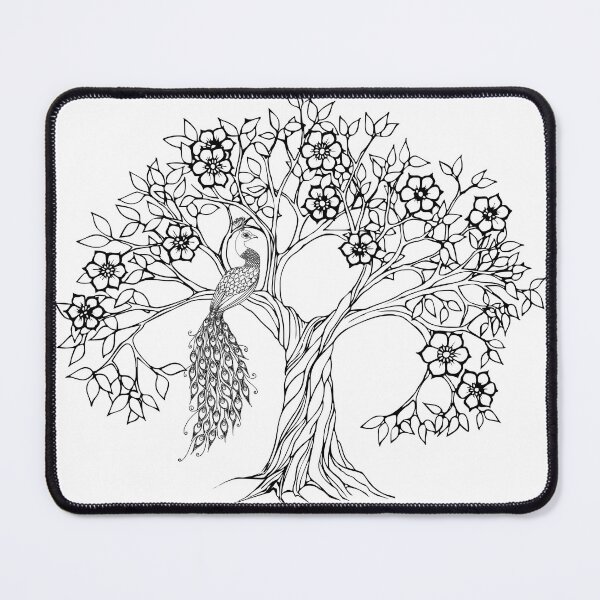 Item preview, Peacock in Tree designed and sold by SixSensesArt.