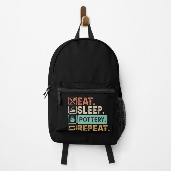 Item preview, Eat Sleep Pottery Repeat designed and sold by ArtMeetsPizza.