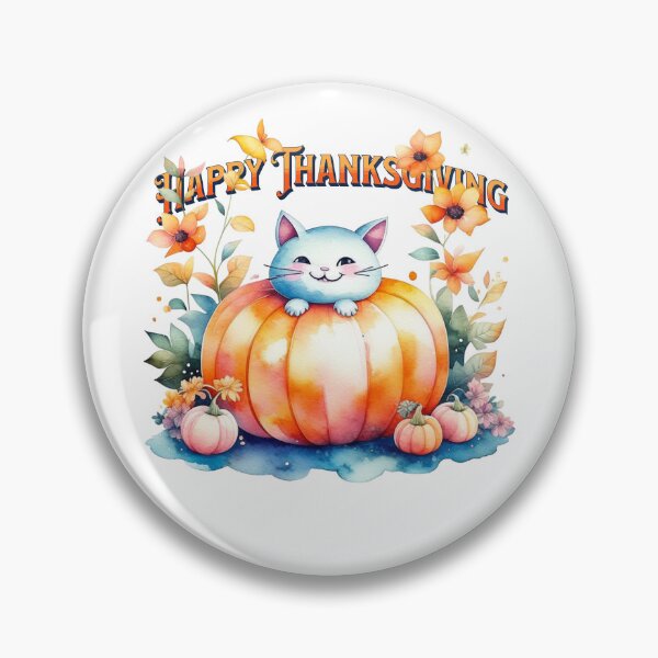 Item preview, Happy Thanksgiving Day Pumpkin Cat designed and sold by Manifest-Style.