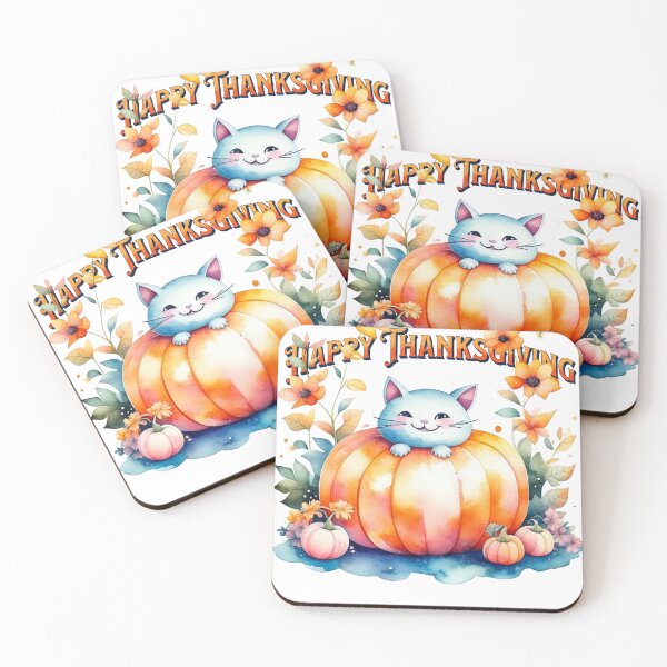 Item preview, Happy Thanksgiving Day Pumpkin Cat designed and sold by Manifest-Style.