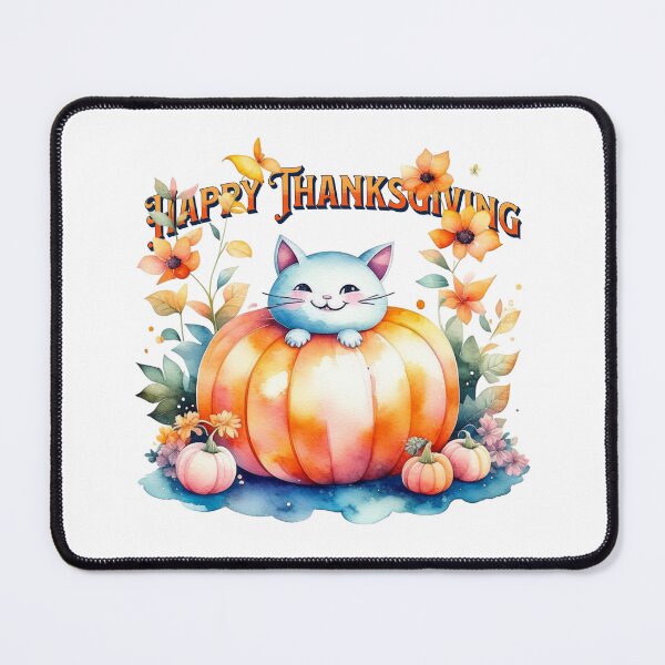 Item preview, Happy Thanksgiving Day Pumpkin Cat designed and sold by Manifest-Style.