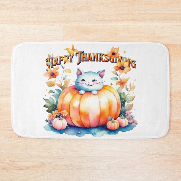 Item preview, Happy Thanksgiving Day Pumpkin Cat designed and sold by Manifest-Style.
