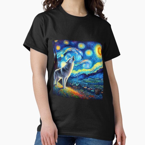 Aperçu de l'œuvre Loup à la Van Gogh créée et vendue par ururuty.