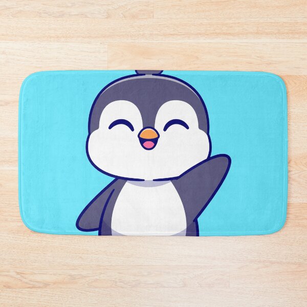 Item preview, Cute Penguin Waving Hand Cartoon Icon designed and sold by hjian8219.