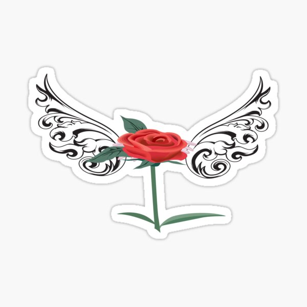Rose Flower Dont fly away Sticker