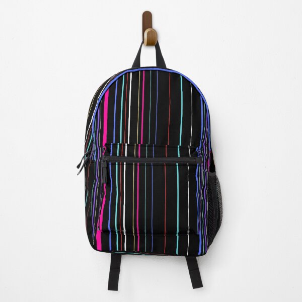 Item preview, Colorful, strong and cheerful neon stripes on a black background designed and sold by KinsOfTheArts.