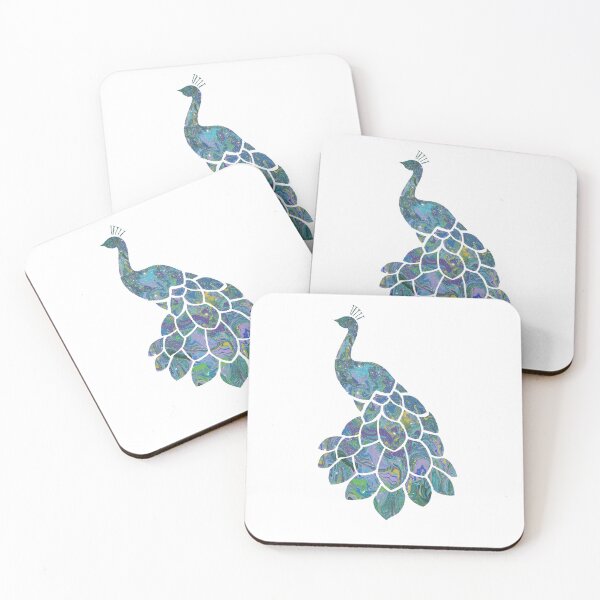 Item preview, Marbled Abstract Peacock Art  designed and sold by ArtbyJanaye.